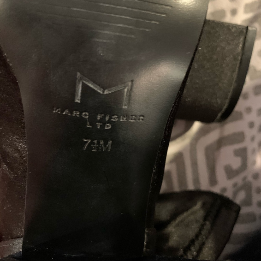 NWT Marc Fisher black booties stretch fabric Retail is $179 - Picture 9 of 12
